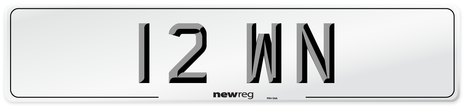 12 WN Number Plate from New Reg